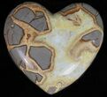 Polished Septarian Heart - Utah #62976-1